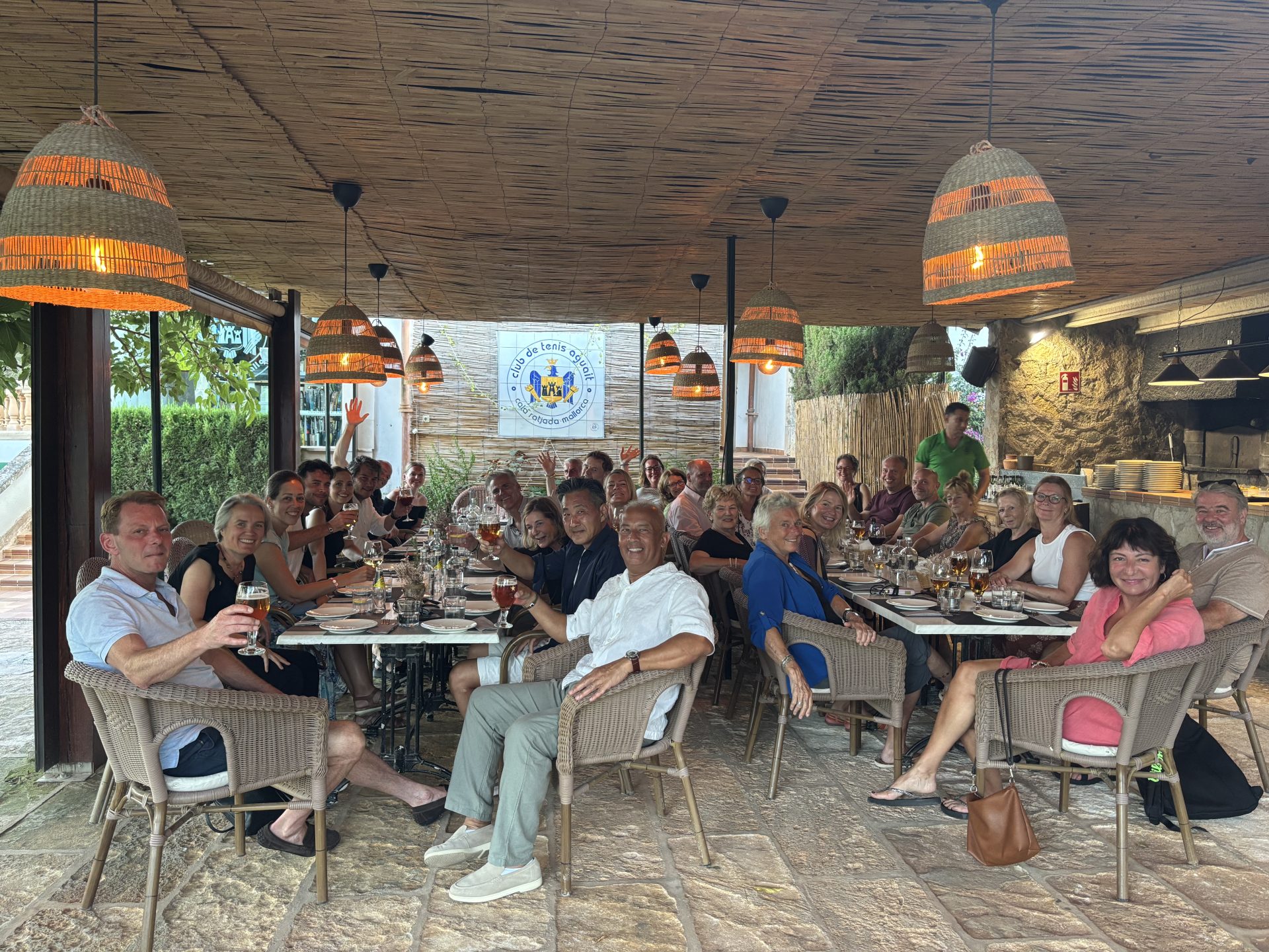 Groepsdiner tennisvakantie